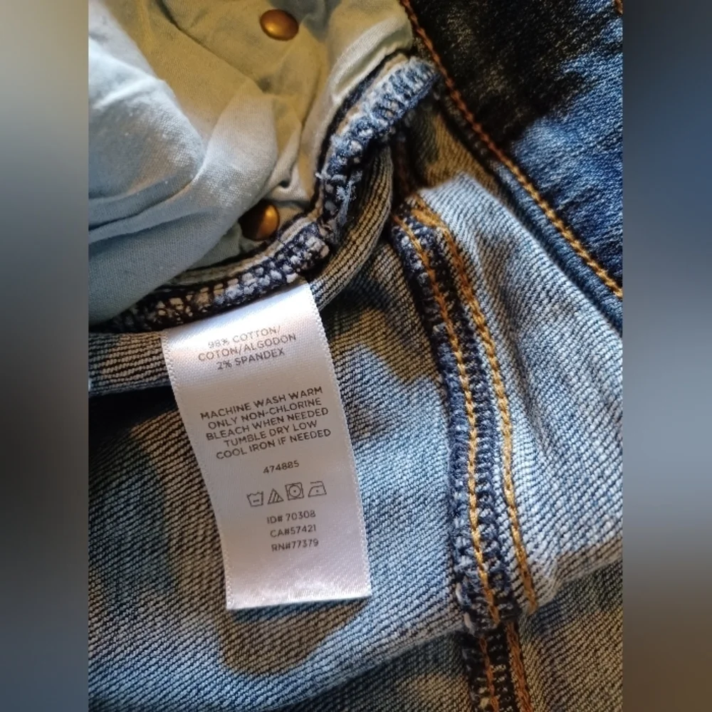 Ann Taylor Factory Mid Rise Straight Blue Denim Jeans - Picture 6 of 6